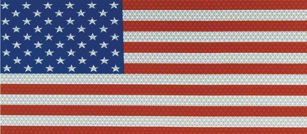 American Flag Decal, Reflect, 14x7.75