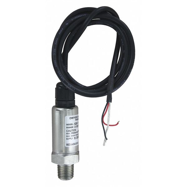 Transmitter, 0 to 500 PSI, 36 In Lead
