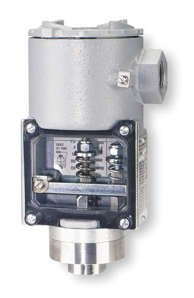 Pressure Switch, (1) Port, 1/4 in FNPT, SPDT, 10 to 150 psi, Standard Action