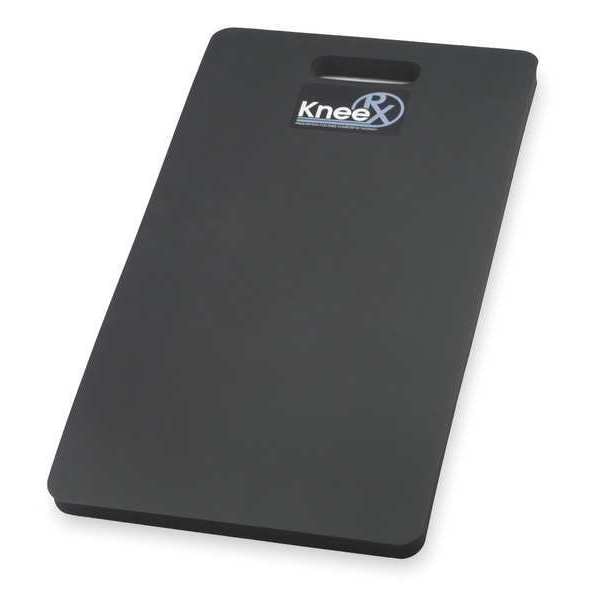 Knee RX Kneeling Mat, Rubber Bottom, Nitrile/PVC Kneeling Pad, Handle, 12 in L x 22 in W, Black