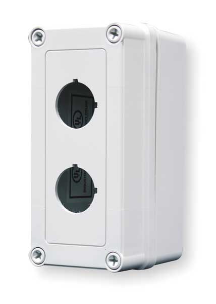 Pushbutton Enclosure, 30mm, 2 Hole, Plastic