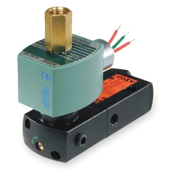 24V DC Anodized Aluminum Pilot Solenoid Valve, Universal, 1/4 in Pipe Size