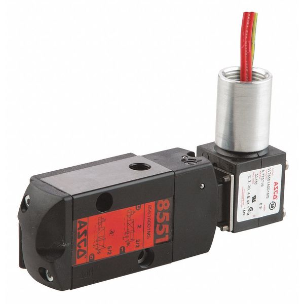 24V DC Anodized Aluminum Pilot Solenoid Valve, Universal, 1/4 in Pipe Size
