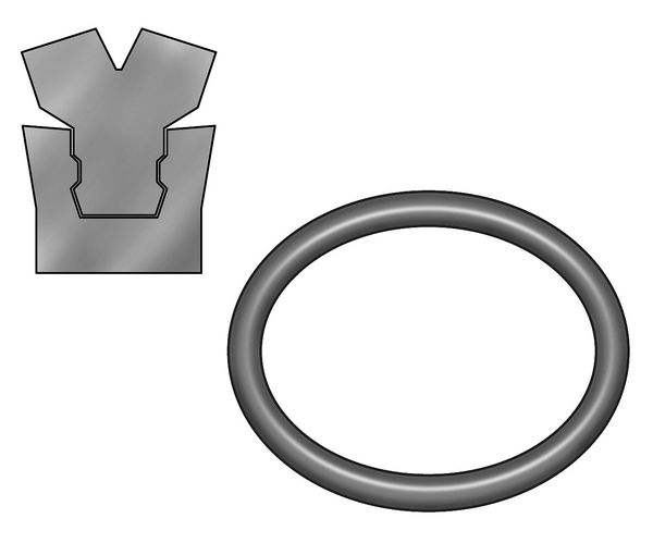 Rod Seal, 2 ID x 2 1/2 OD, 1/4 W x 3/8 H