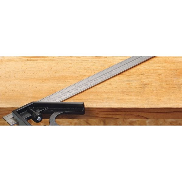 Combination Square, 16 In, Zinc