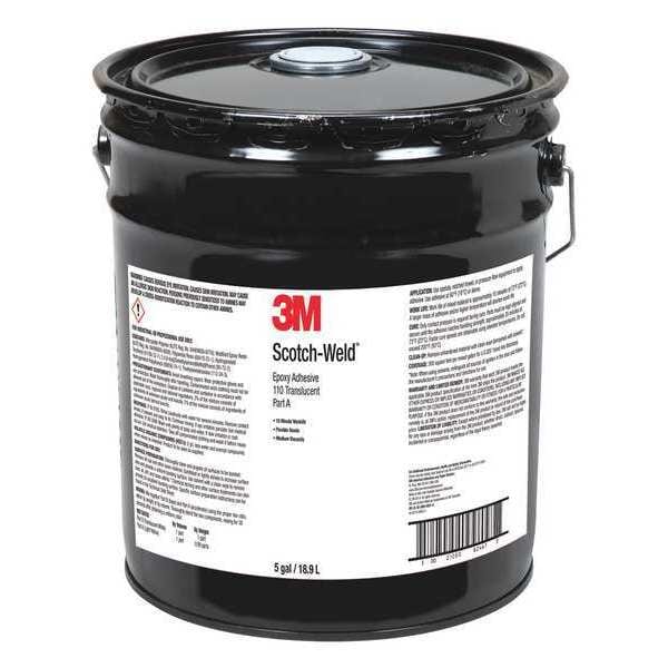 Epoxy Adhesive, Scotch-Weld DP110 Series, Gray, 1:01 Mix Ratio, 20 min Functional Cure, Pail