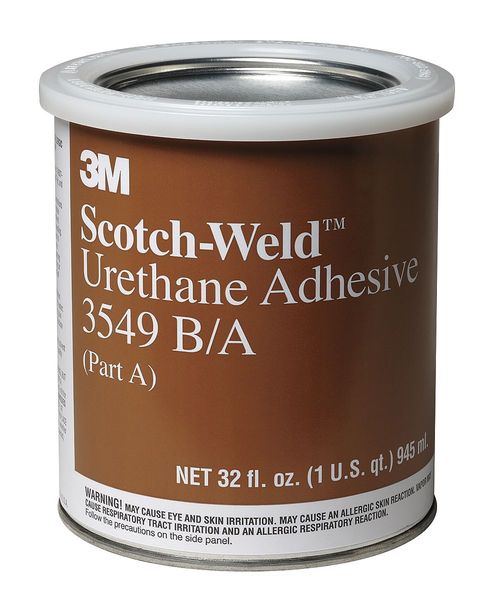 Urethane Adhesive, 3549 Series, Brown, 1:01 Mix Ratio, 8 hr Functional Cure, Can