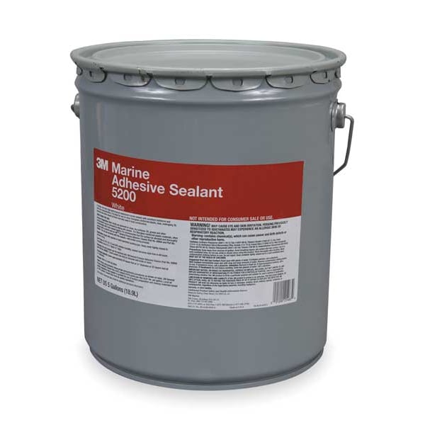 Marine Sealant, 5 gal, Pail, White, Polyurethane Base