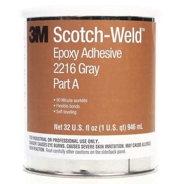 Epoxy Adhesive, 2216 Series, Gray, 2:03 Mix Ratio, 12 hr Functional Cure, Can