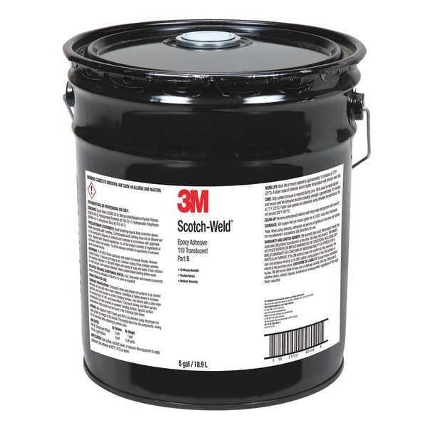 Epoxy Adhesive, DP110 Series, Clear, 1:01 Mix Ratio, 20 min Functional Cure, Pail