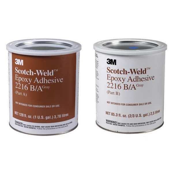 Epoxy Adhesive, 2216 Series, Gray, 2:03 Mix Ratio, 12 hr Functional Cure, Can