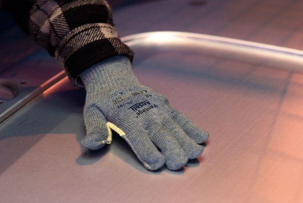 Cut Resistant Gloves, A4 Cut Level, Uncoated, M, 1 PR