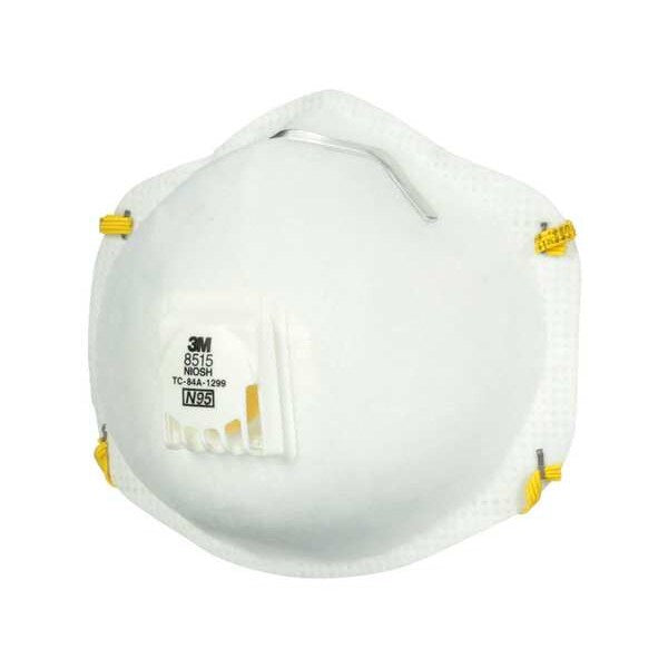 N95 Disposable Respirator w/ Valve, Universal, White, PK12