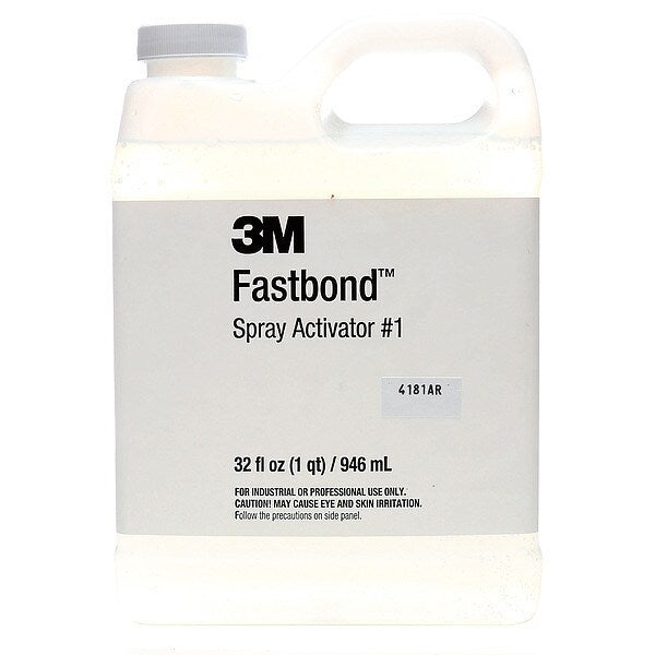 Activator, FastBond Spray Activator 1 Series, Clear, 1 qt, Bottle, 2 PK