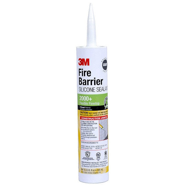 Fire Barrier Sealant, 10.3 oz., Gray, PK12
