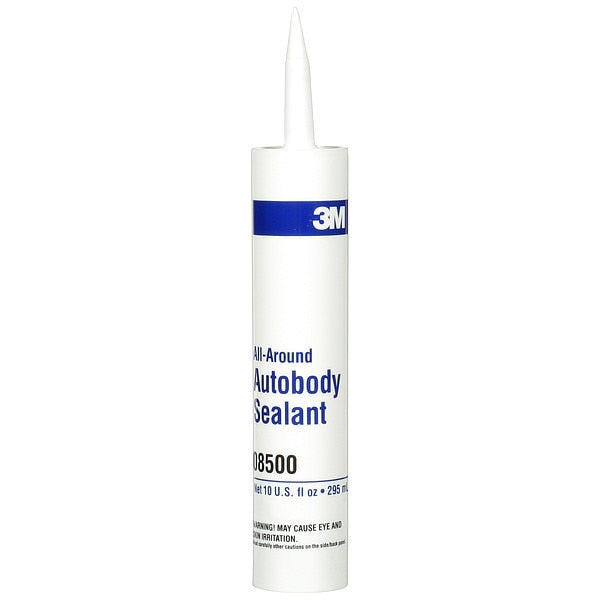 Autobody Sealant, 10.3 oz, Cartridge, White, Synthetic-Elastomer Base, 12 PK