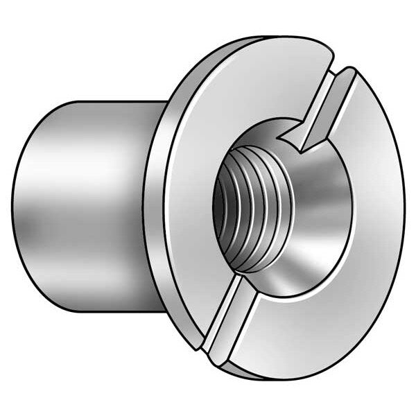 Barrel Bolt, #10-32, 7/16 in Brl Lg, 5/16 in Brl Dia, 18-8 Stainless Steel Plain, 5 PK