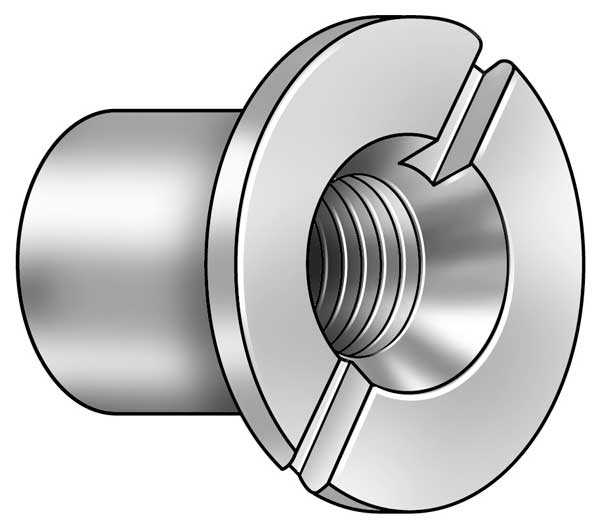 Barrel Bolt, #10-32, 1 in Brl Lg, 5/16 in Brl Dia, 18-8 Stainless Steel Plain, 5 PK