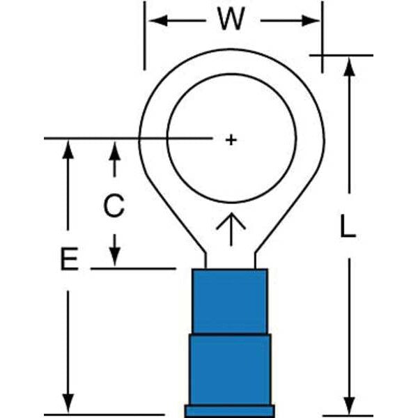 16-14 AWG Vinyl Ring Terminal 3/8