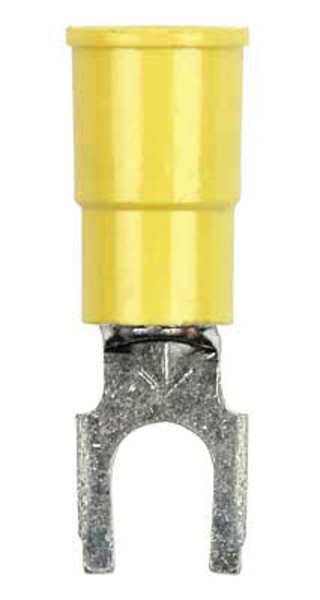 12-10 AWG Vinyl Block Fork Terminal #8 Stud PK500