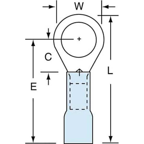 16-14 AWG Heat-Shrink Ring Terminal 5/16
