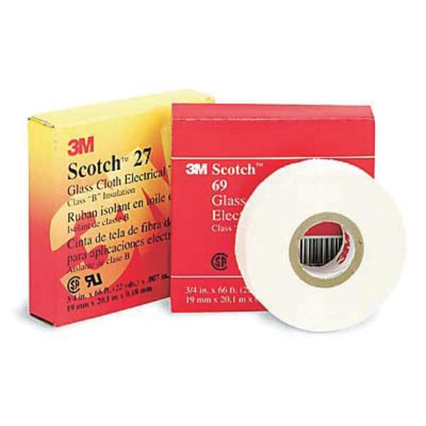 Cloth Tape, 1/4 In x 60 yd, 0.7 mil, White