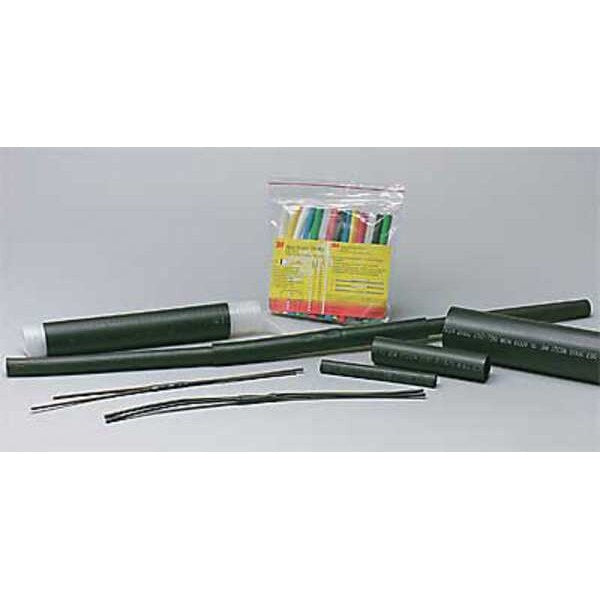 Shrink Tubing, 0.187in ID, Black, 6in, PK10