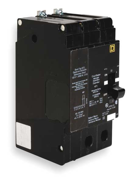 Miniature Circuit Breaker, 50 A, 277/480V AC, 2 Pole, Bolt On Mounting Style, EDB Series