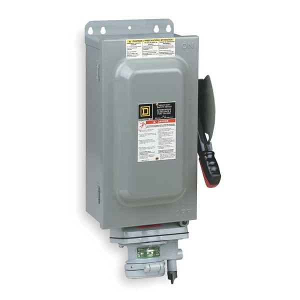 Nonfusible Safety Switch, Heavy Duty, 600V AC, 3PST, 60 A, NEMA 1