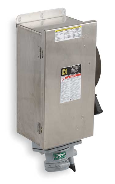 Fusible Safety Switch, Heavy Duty, 600V AC, 3PST, 60 A, NEMA 12, 3, 3R, 4, 4X, 5
