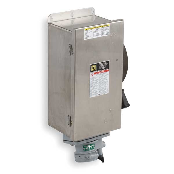 Nonfusible Single Throw Safety Switch, Heavy Duty, 600V AC, 3PST