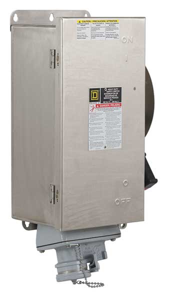 Fusible Safety Switch, Heavy Duty, 600V AC, 3PST, 30 A, NEMA 12, 3, 3R, 4, 4X, 5