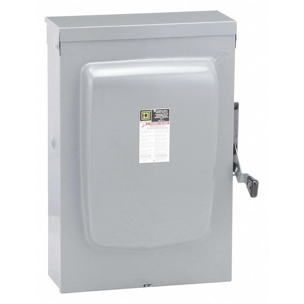 Fusible Safety Switch, General Duty, 240V AC/DC, 2PST, 400 A, NEMA 3R