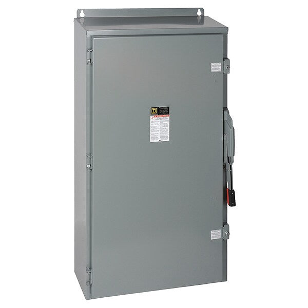 Fusible Safety Switch, Heavy Duty, 600V AC, 3PST, 400 A, NEMA 12, 3R
