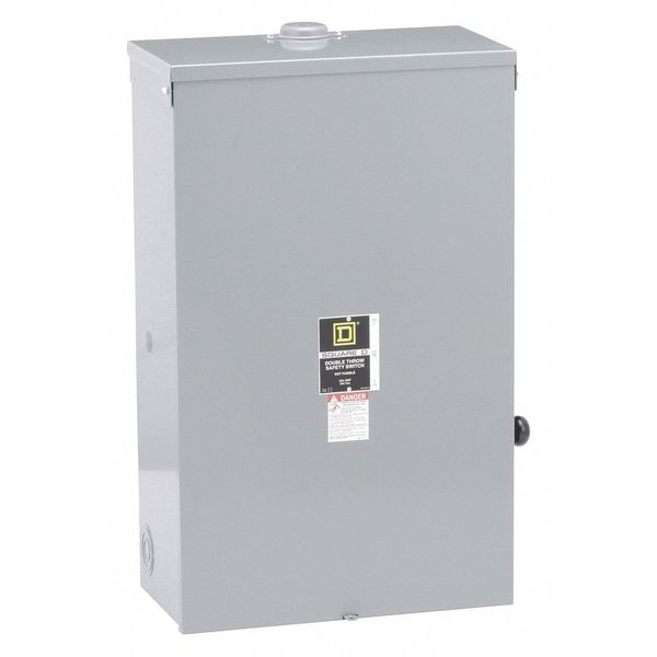 Nonfusible Safety Switch, Heavy Duty, 240V AC/DC, 2PDT, 200 A, NEMA 3R