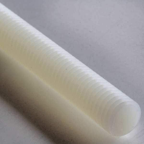 Fully Threaded Rod, M5-0.8mm, 1 m, Nylon, 6/6, Plain Finish