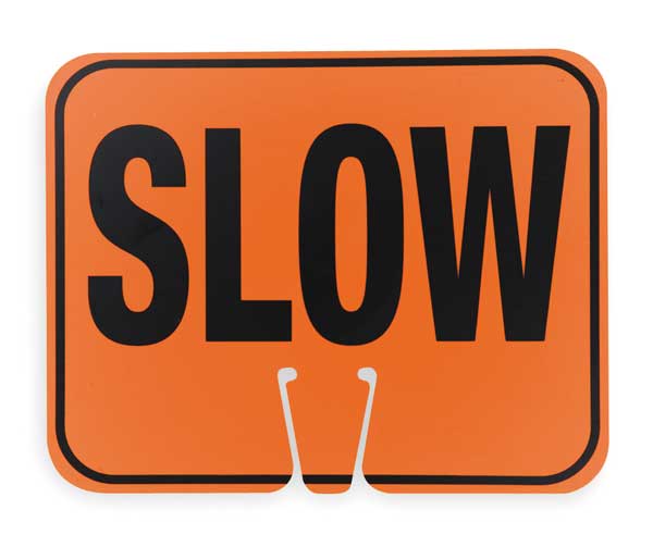 Traffic Cone Sign, 10 1/2 in H, 12 3/4 in W, 03-550-S