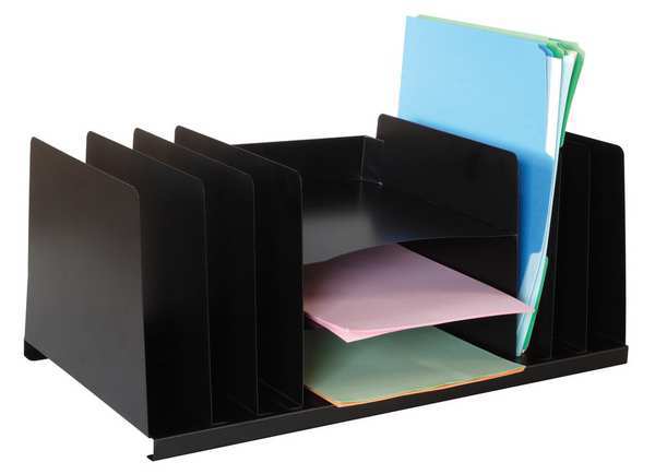 File Holder, Black, 9 Compartments