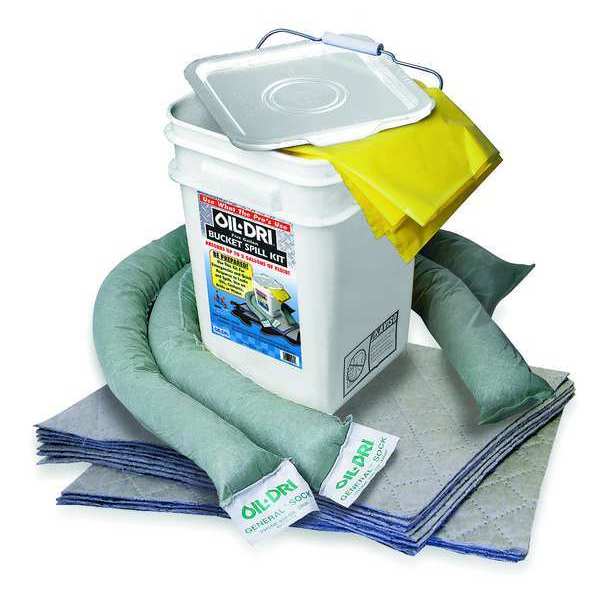 Sorbents, 5 gal. Universal Absorbed, White, Polyethylene