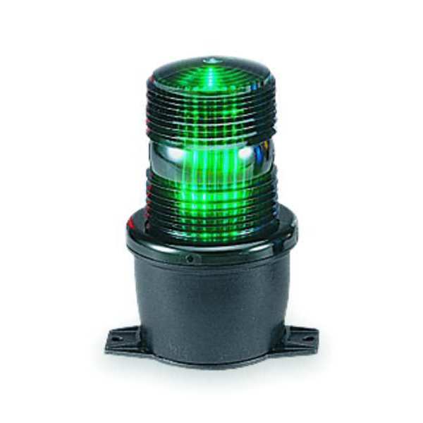 Low Profile Warning Light, LED, Green, 24V