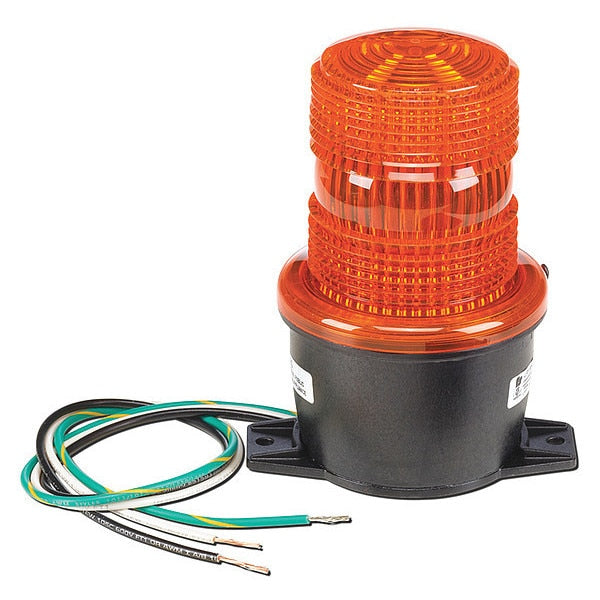 Low Profile Warning Light, LED, Amber, 24V
