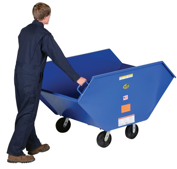 Hopper, 1 cu. yd., 2000 lb., 68 x 39 In.