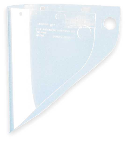 Faceshield Visor, Prpinate, Clr, 9-3/4x19in