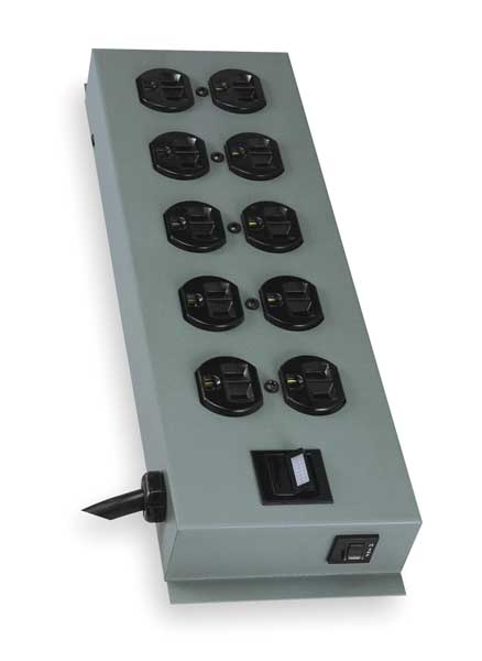 PDU, 120V, 10 Outlet, 15 ft., Black