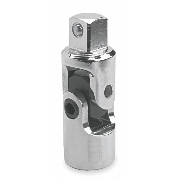 Universal Joint, 1/2 in Output Drive Size, Square, 2 3/4 in Overall Length, Chrome