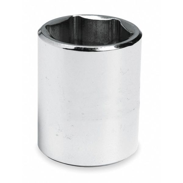 1/4 in Drive, 16mm Hex Metric Socket, 6 Points