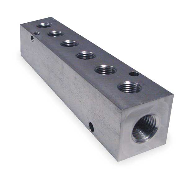 Manifold, Stainless Steel, NPT, 5-5/8 In. L