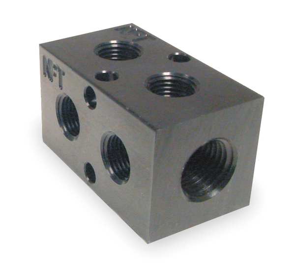 Manifold, 90, Metal, NPT, 1/4 In., 1/8 In.