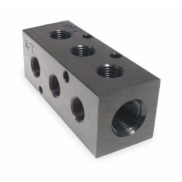 Manifold, 90, Metal, NPT, 1/4 In., 1/8 In.