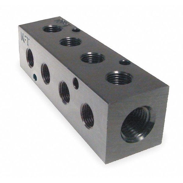 Manifold, 90, Metal, NPT, 1/4 In., 1/8 In.